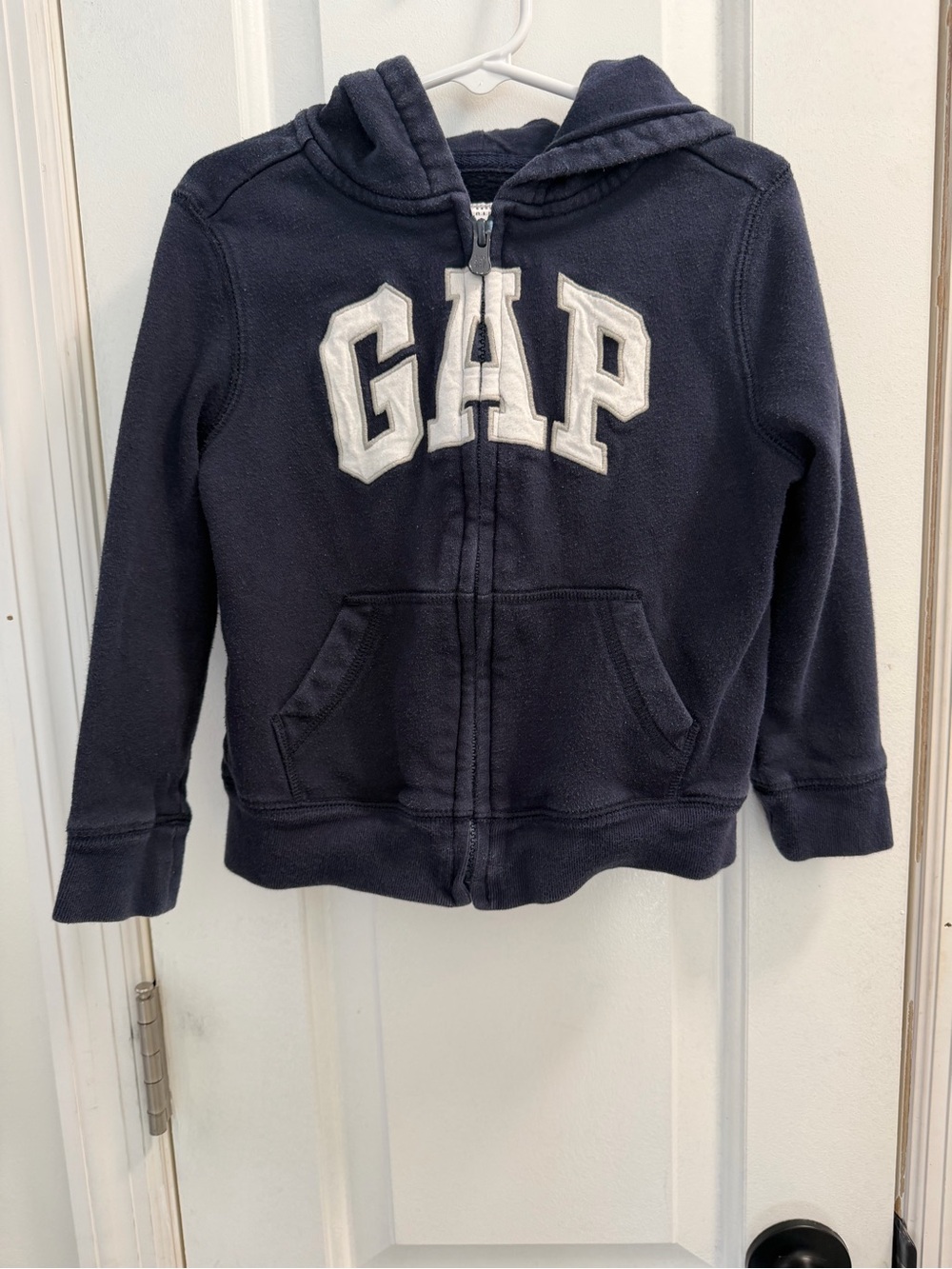 GAP Navy Zip Hoodie with White Logo